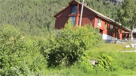 Mjølfjell Youth Hostel, 3.6 miles into the ride.  There are tarmac roads from here onwards